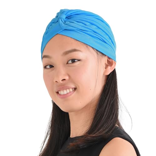CHARM Twist Falten Kopf Wickeln Turban Mütze Wahrsager Hut Retro Vintage Türkis von CHARM