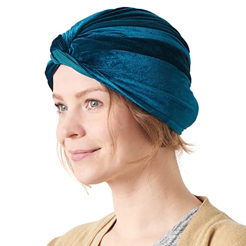 CHARM Twist Falten Turban Kopf Wickeln Arabisch Indisch Mode Chemo Hut Türkis von CHARM