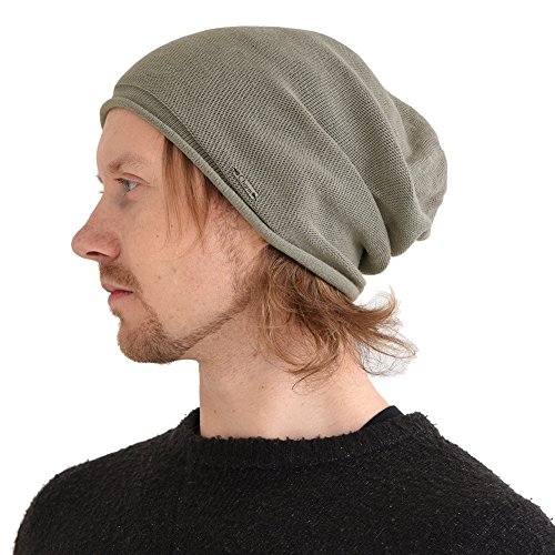 CHARM Bio Baumwolle Dehnbar Beanie Gemacht In Japan Männer Frauen Strick Hut Mode Sommer Winter Jede Jahreszeit Chemo Medizinisch Krebs Natürlich Hellgrau von CHARM