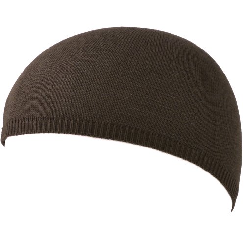 CHARM Herren Sommer Skull Cap Strick Kufi Mütze - Gebet Namaz Takke Short Beanie Kopfbedeckung Fahrrad Helm Dünn Dunkel Braun von CHARM