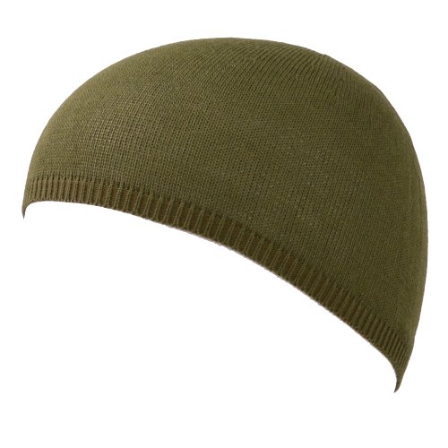 CHARM Herren Sommer Skull Cap Strick Kufi Mütze - Gebet Namaz Takke Short Beanie Kopfbedeckung Fahrrad Helm Dünn Khaki von CHARM