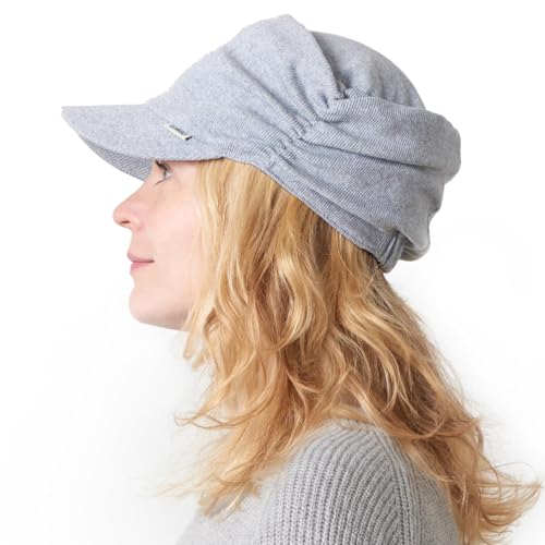 Herren Schirm Mütze Military Cap - Stoff Kappe Herren & Damen Basecap Aus Baumwolle Cap Army Militär Hell Grau von CHARM