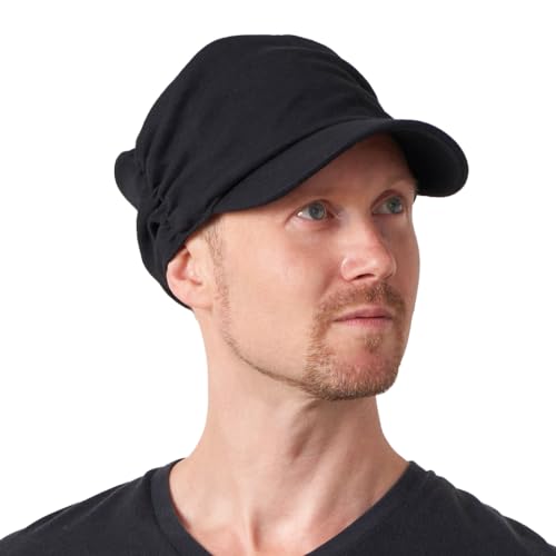 Herren Schirm Mütze Military Cap - Stoff Kappe Herren & Damen Basecap Aus Baumwolle Cap Army Militär Schwarz von CHARM