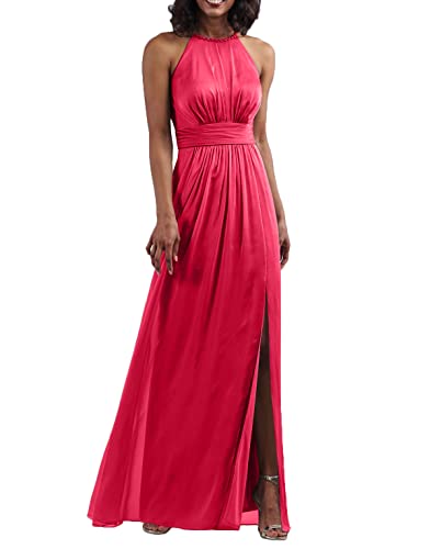 CHARMANT BRAUT Elegant Lang Abendkleider Fuer Hochzeit Ballkleider Kleider Fuer Mutter Jugendweihe Kleider Festliche kleider-48-Pink von CHARMANT BRAUT