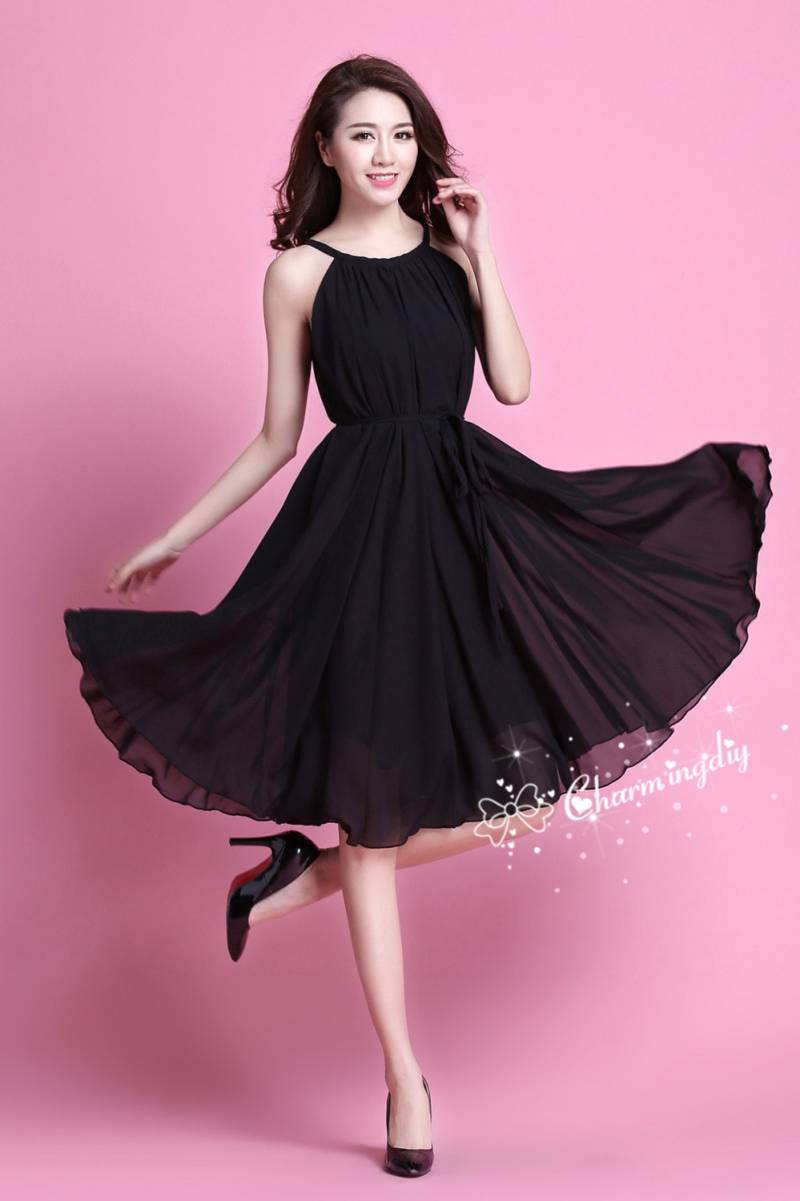 Chiffon Abendkleid Leichter Brautjungfer Rock von CHARMINGDIY