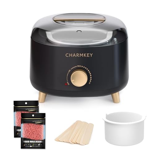 Wachsset für Damen und Herren, Wachswärmer Hari-Entfernung mit 500 ml Silikonschale, 2 Beutel Hartwachsperlen und 20 Applikator-Sticks, Wachsmaschine mit Ganzkörper-, Bikini-, Augenbrauen-, Gesichts- Wachsset für Damen und Herren, Wachswärmer Hari-Entfernung mit 500 ml Silikonschale, 2 Beutel Hartwachsperlen und 20 Applikator-Sticks, Wachsmaschine mit Ganzkörper-, Bikini-, Augenbrauen-, Gesichts- von CHARMKEY