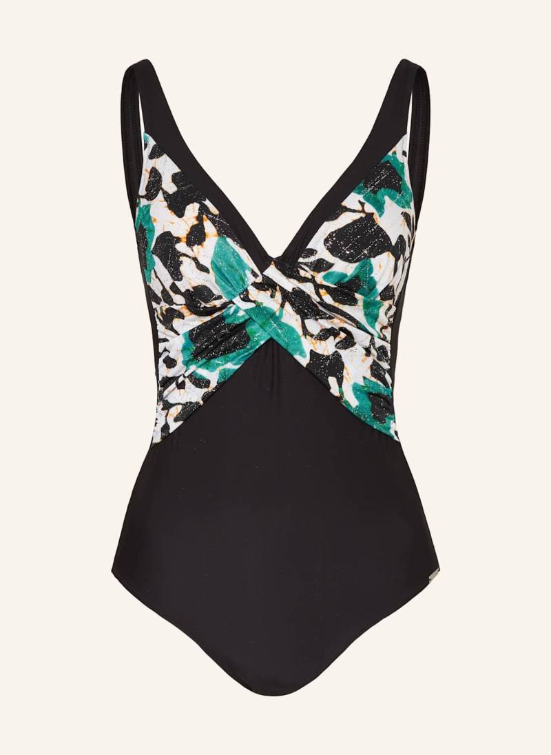 Charmline Shape-Badeanzug Cool Baroque Mit Glitzergarn blau von CHARMLINE