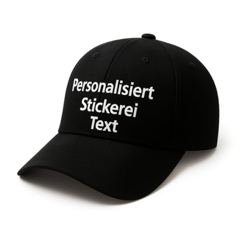 CHARMMYFASHION Cap Personalisiert Herren,Damen,Cap Selbst Gestalten,Personalisierte Baseball Caps Besticken Lassen mit Stickerei,Kappe Personalisiert Baseballkappe,Verstellbares,Vatertag,Kinder von CHARMMYFASHION
