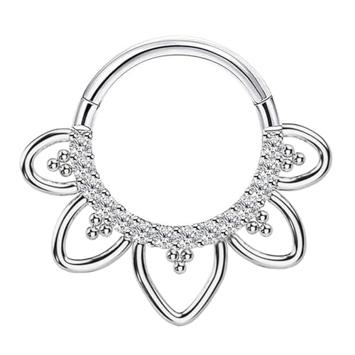 CHARMONLINE 16G Septum Ring 316L Edelstahl Daith Ohrringe Hoop Cluster CZ Scharnier Segment Clicker Daith 8/10mm Innendurchmesser Clicker Helix Ohrpiercings für Damen Herren CHARMONLINE 16G Septum Ring 316L Edelstahl Daith Ohrringe Hoop Cluster CZ Scharnier Segment Clicker Daith 8/10mm Innendurchmesser Clicker Helix Ohrpiercings für Damen Herren von CHARMONLINE