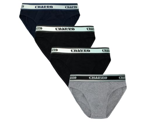 CHARRO Herren Slip/Boxershorts 6er, 9er und 12er Pack, Slip 4 Stück (4s-Zeus), XXL von CHARRO