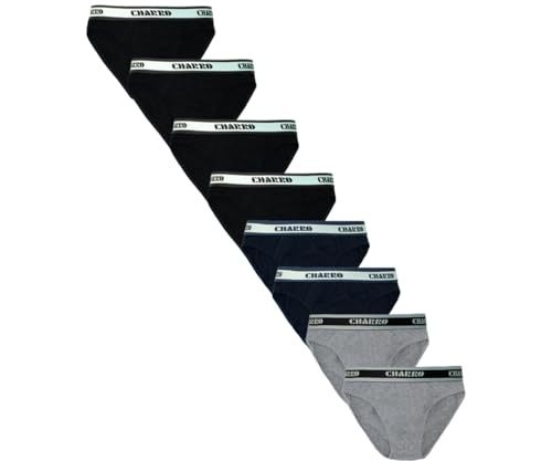 CHARRO Herren Slip/Boxershorts 6er, 9er und 12er Pack, Slip 8 Stück (4s-Zeus), L von CHARRO