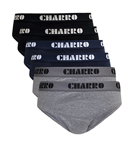 CHARRO Herren Slips Mehrfarbig 6er Pack, S-Kronos XXL von CHARRO