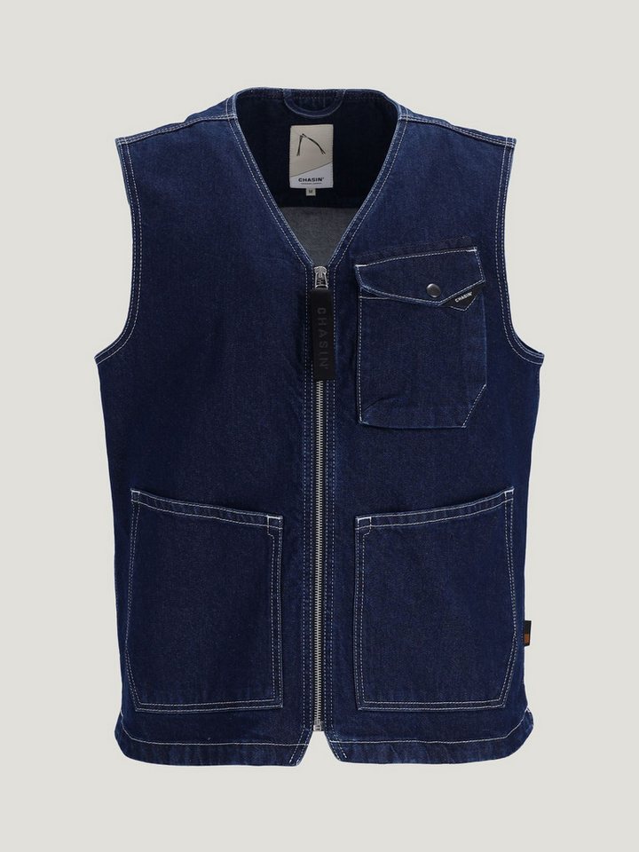 CHASIN' Jeansweste - lässige Raw Denim Jeansweste von CHASIN'