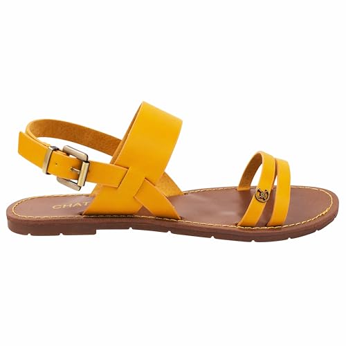 CHATTAWAK Damen 11 Monate Sandale, gelb, 38 EU CHATTAWAK Damen 11 Monate Sandale, gelb, 38 EU von CHATTAWAK