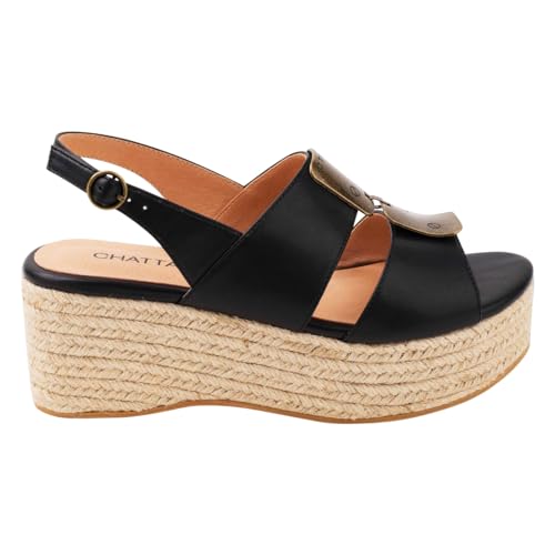 CHATTAWAK Damen 11grazianoir38 Sandale mit Absatz, Schwarz, 38 EU von CHATTAWAK