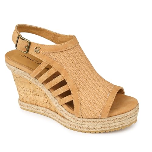 CHATTAWAK Damen 17dumaicamel38 Sandale mit Absatz, Camel, 38 EU von CHATTAWAK