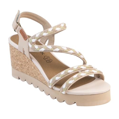 CHATTAWAK Damen 18 Halzabeige41 Sandale mit Absatz, beige, 41 EU CHATTAWAK Damen 18 Halzabeige41 Sandale mit Absatz, beige, 41 EU von CHATTAWAK