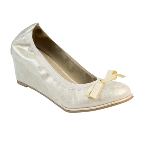 CHATTAWAK Damen 18 Hoch Sandale mit Absatz, Gold, 36 EU von CHATTAWAK