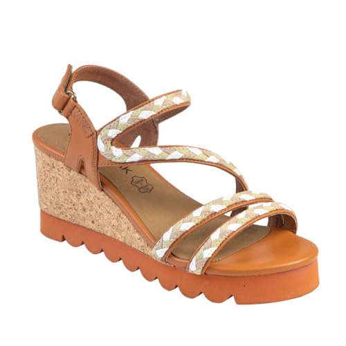 CHATTAWAK Damen 18 halzacamel41 Sandale mit Absatz, Camel, 41 EU von CHATTAWAK