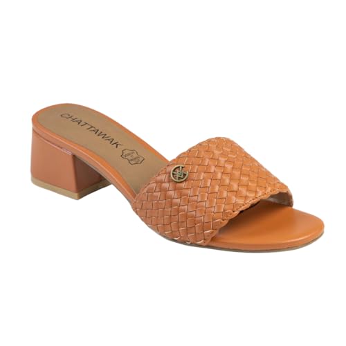 CHATTAWAK Damen 18Hjuliacamel39 Sandale mit Absatz, Camel, 39 EU von CHATTAWAK