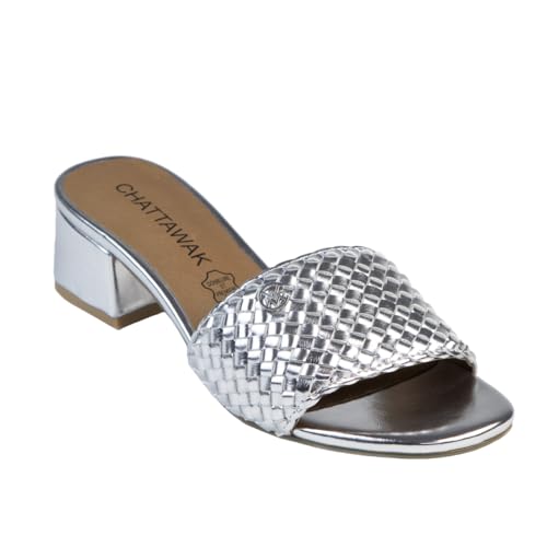 CHATTAWAK Damen 18hjulia Silber 36 Sandale mit Absatz, EU von CHATTAWAK