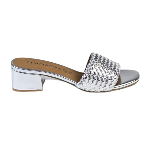 CHATTAWAK Damen 18hjulia Silber 41 Sandale mit Absatz, EU von CHATTAWAK