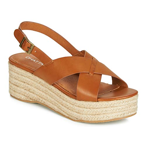CHATTAWAK Damen 7PAILLECAMEL38 Sandale mit Absatz, Marron, 38 EU von CHATTAWAK