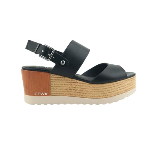 CHATTAWAK Damen 9irisnoir38 Sandale mit Absatz, Schwarz, 38 EU von CHATTAWAK