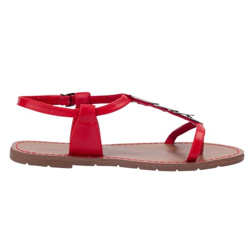 CHATTAWAK Damen 9lucindarouge39 Flache Sandale, rot, 39 EU Schmal von CHATTAWAK