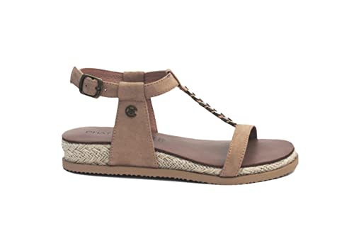 CHATTAWAK Damen Sara V.Taupe Plattform, V Taupe, 38 EU von CHATTAWAK