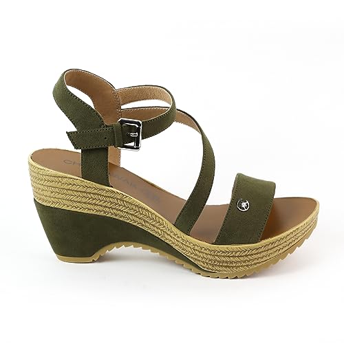 CHATTAWAK Damen V.Khaki Plattform, V Khaki, 41 EU von CHATTAWAK