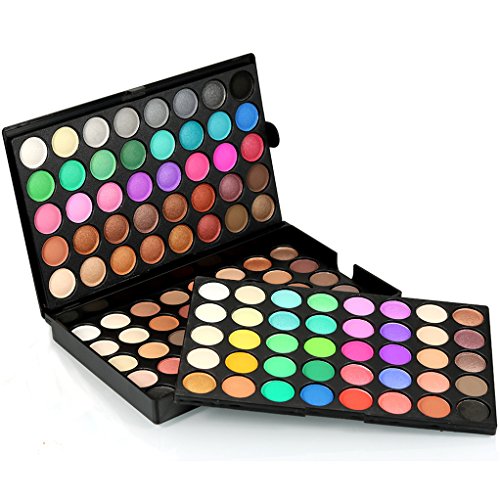 Lidschatten Palette 120 farben Schminkkoffer mit Schminke - Bunte Lidschatten Palette Schminkset Frauen Makeup Sets Matte Lidschatten Palette für Profi-und Tägliche von CHAWHO