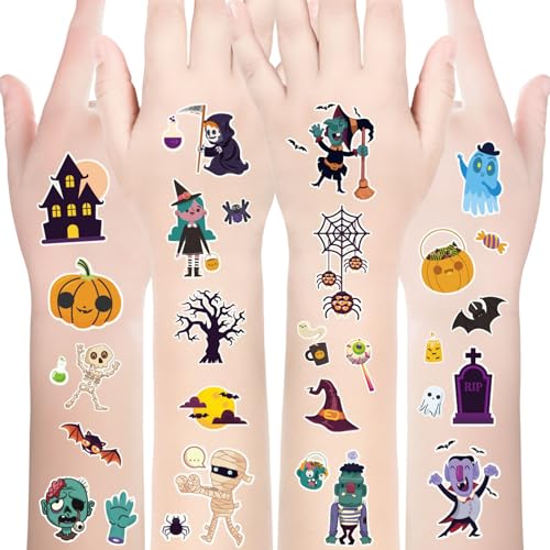 Halloween Temporäre Tattoos für Kinder-11 pcs Halloween Trick or Treat Tattoos für Jungen und Mädchen, Halloween Geschenke Goodie Bag Dekorationen für Kinder, Halloween Party Gefälligkeiten Halloween Temporäre Tattoos für Kinder-11 pcs Halloween Trick or Treat Tattoos für Jungen und Mädchen, Halloween Geschenke Goodie Bag Dekorationen für Kinder, Halloween Party Gefälligkeiten von CHAWONER