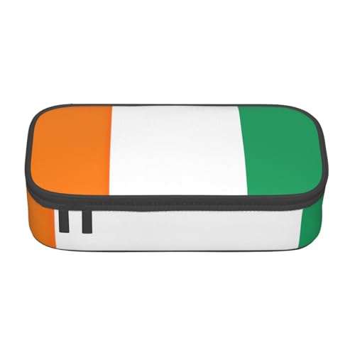 Federmäppchen, Motiv: Flagge der Elfenbeinküste, großes Fassungsvermögen, Schreibwaren-Aufbewahrungstasche mit Reißverschluss, für Jungen, Mädchen, Studenten, Schule, Schwarz , Einheitsgröße, Koffer von CHAbu