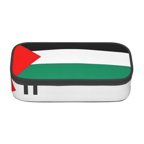 Federmäppchen mit Palästina-Flagge, großes Fassungsvermögen, Schreibwaren-Aufbewahrungstasche mit Reißverschluss, Jungen, Mädchen, Studenten, Schule, Schwarz , Einheitsgröße, Koffer von CHAbu