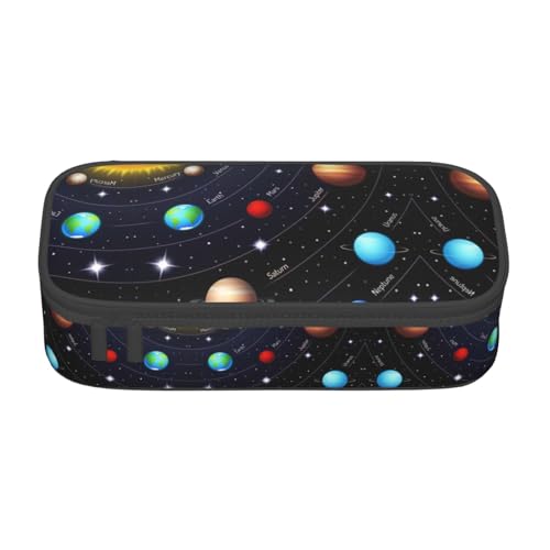 Federmäppchen mit großem Fassungsvermögen, mit Reißverschluss, für Jungen, Mädchen, Studenten, Schule, Schwarz , Einheitsgröße, Koffer von CHAbu