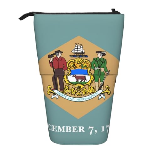 Flag of Delaware Stehendes Teleskop-Federmäppchen, Oxford-Stoff, tragbar, für Jungen, Mädchen, Teenager, Studenten, Büro, Schwarz , Einheitsgröße Flag of Delaware Stehendes Teleskop-Federmäppchen, Oxford-Stoff, tragbar, für Jungen, Mädchen, Teenager, Studenten, Büro, Schwarz , Einheitsgröße von CHAbu
