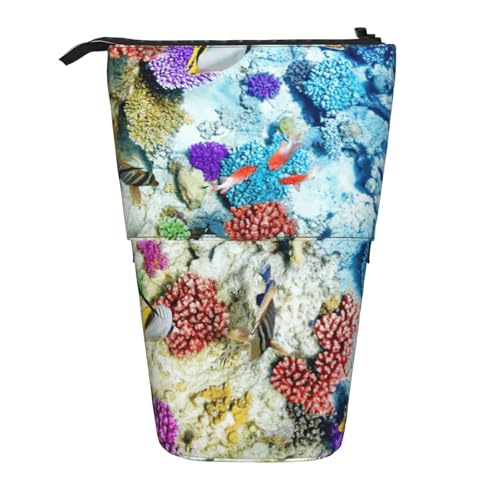 Meeresboden Unterwasserfisch Stehende Teleskop-Bleistifttasche Oxford Tuch Tasche Tragbar für Jungen Mädchen Teenager Studenten Büro, Schwarz , Einheitsgröße Meeresboden Unterwasserfisch Stehende Teleskop-Bleistifttasche Oxford Tuch Tasche Tragbar für Jungen Mädchen Teenager Studenten Büro, Schwarz , Einheitsgröße von CHAbu