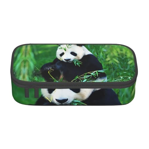 Panda Federmäppchen mit großem Fassungsvermögen, Schreibwaren-Aufbewahrungstasche mit Reißverschluss, für Jungen und Mädchen, Schwarz , Einheitsgröße, Koffer von CHAbu