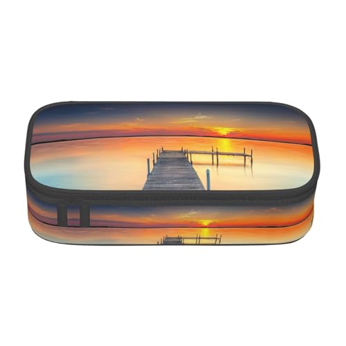 Pier Federmäppchen mit großem Fassungsvermögen, Schreibwaren-Aufbewahrungstasche mit Reißverschluss, für Jungen, Mädchen, Studenten, Schule, Schwarz , Einheitsgröße, Koffer von CHAbu