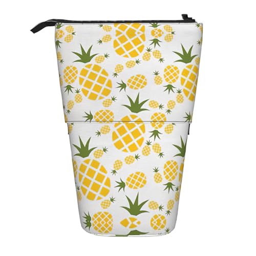Pineapple Stehende Teleskop-Bleistifttasche Oxford Tuch Tasche Tragbar für Jungen Mädchen Teenager Studenten Büro, Schwarz , Einheitsgröße Pineapple Stehende Teleskop-Bleistifttasche Oxford Tuch Tasche Tragbar für Jungen Mädchen Teenager Studenten Büro, Schwarz , Einheitsgröße von CHAbu
