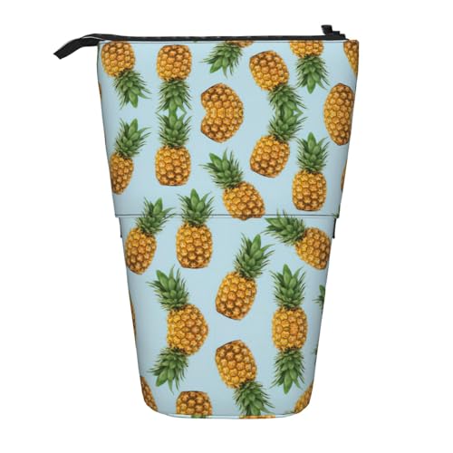 Pineapple Stehende Teleskop-Bleistifttasche Oxford Tuch Tasche Tragbar für Jungen Mädchen Teenager Studenten Büro, Schwarz , Einheitsgröße Pineapple Stehende Teleskop-Bleistifttasche Oxford Tuch Tasche Tragbar für Jungen Mädchen Teenager Studenten Büro, Schwarz , Einheitsgröße von CHAbu
