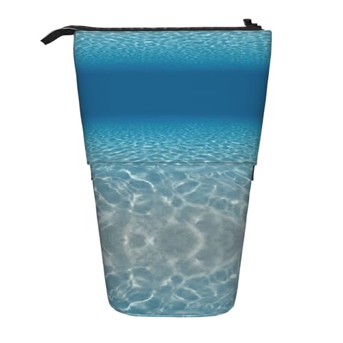 Ruhiges wasserstehendes Teleskop-Federmäppchen, Oxford-Stoff, tragbar, für Jungen, Mädchen, Teenager, Studenten, Büro, Schwarz , Einheitsgröße von CHAbu