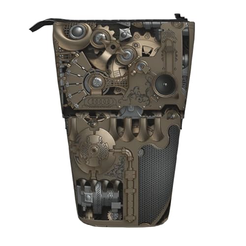 Steampunk Mechanische Zahnräder Stehende Teleskop-Bleistifttasche Oxford Tuch Tasche Tragbar für Jungen Mädchen Teenager Studenten Büro, Schwarz , Einheitsgröße Steampunk Mechanische Zahnräder Stehende Teleskop-Bleistifttasche Oxford Tuch Tasche Tragbar für Jungen Mädchen Teenager Studenten Büro, Schwarz , Einheitsgröße von CHAbu