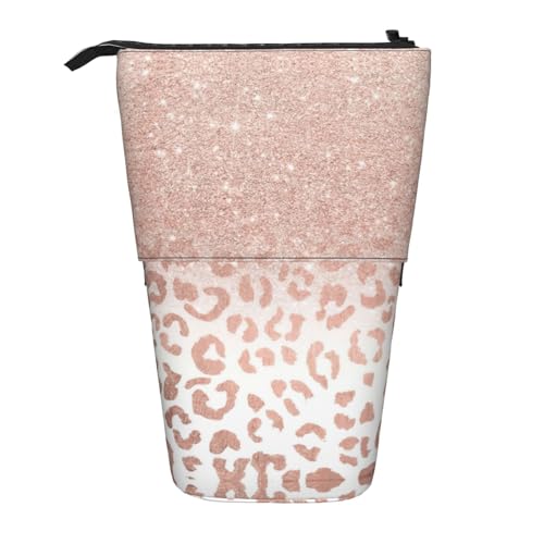 Stehendes Teleskop-Federmäppchen aus Oxford-Stoff, tragbar, für Jungen, Mädchen, Teenager, Studenten, Büro, Schwarz , Einheitsgröße von CHAbu