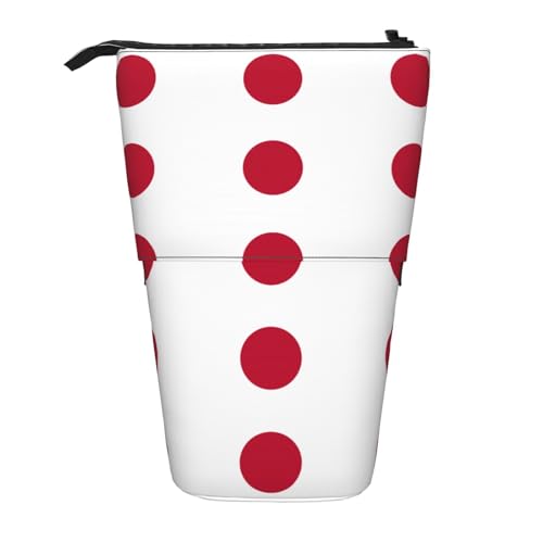 Teleskop-Bleistifttasche mit japanischer Flagge, Oxford-Stoff, tragbar, für Jungen, Mädchen, Teenager, Studenten, Büro, Schwarz , Einheitsgröße von CHAbu