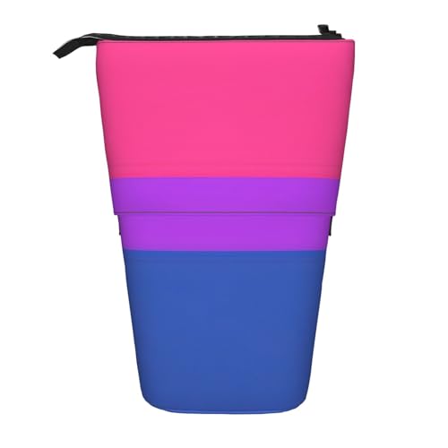 Teleskop-Federmäppchen mit Stolz-Flagge, Oxford-Stoff, tragbar, für Jungen, Mädchen, Teenager, Studenten, Büro, Schwarz , Einheitsgröße von CHAbu