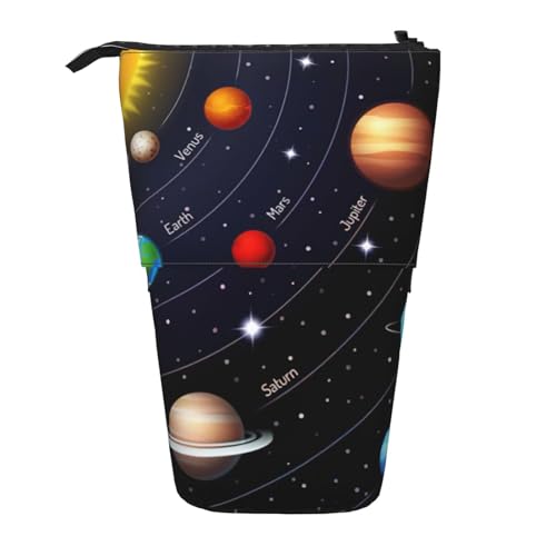 Weltraum Sonnensystem Stehende Teleskop-Bleistifttasche Oxford Tuch Tasche Tragbar für Jungen Mädchen Teenager Studenten Büro, Schwarz , Einheitsgröße Weltraum Sonnensystem Stehende Teleskop-Bleistifttasche Oxford Tuch Tasche Tragbar für Jungen Mädchen Teenager Studenten Büro, Schwarz , Einheitsgröße von CHAbu