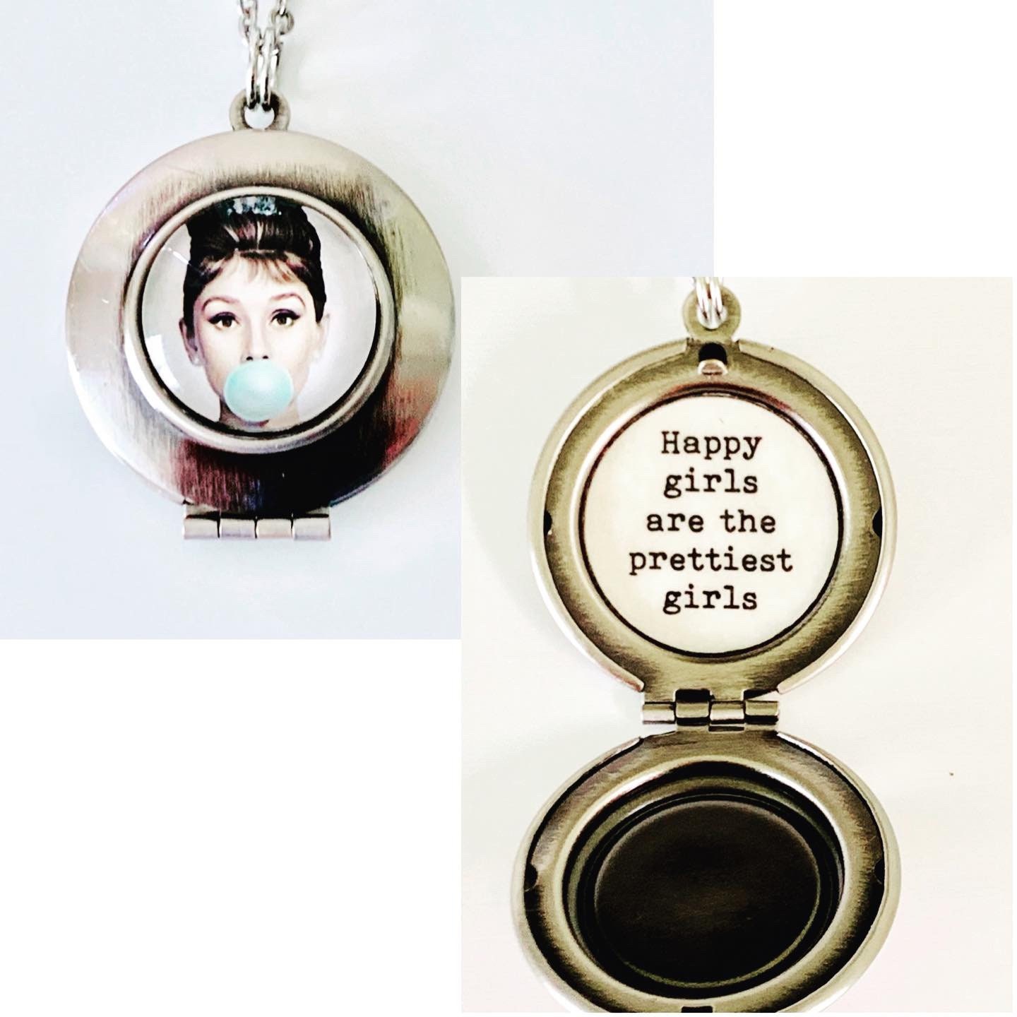 Audrey Medaillon, Halskette, Happy Girls Sind Die Schönsten von CHAiNGEthesubject