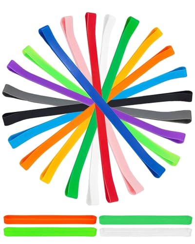 CHBCD 12er-Pack Gummibänder, Gadgets für den Strandurlaub mit extra großen Gummibändern, Gummibänder aus Silikon, Silikonbinden, Silikongummibänder, Hawaiianische Strandutensilien (10 mm x 150 mm) von CHBCD